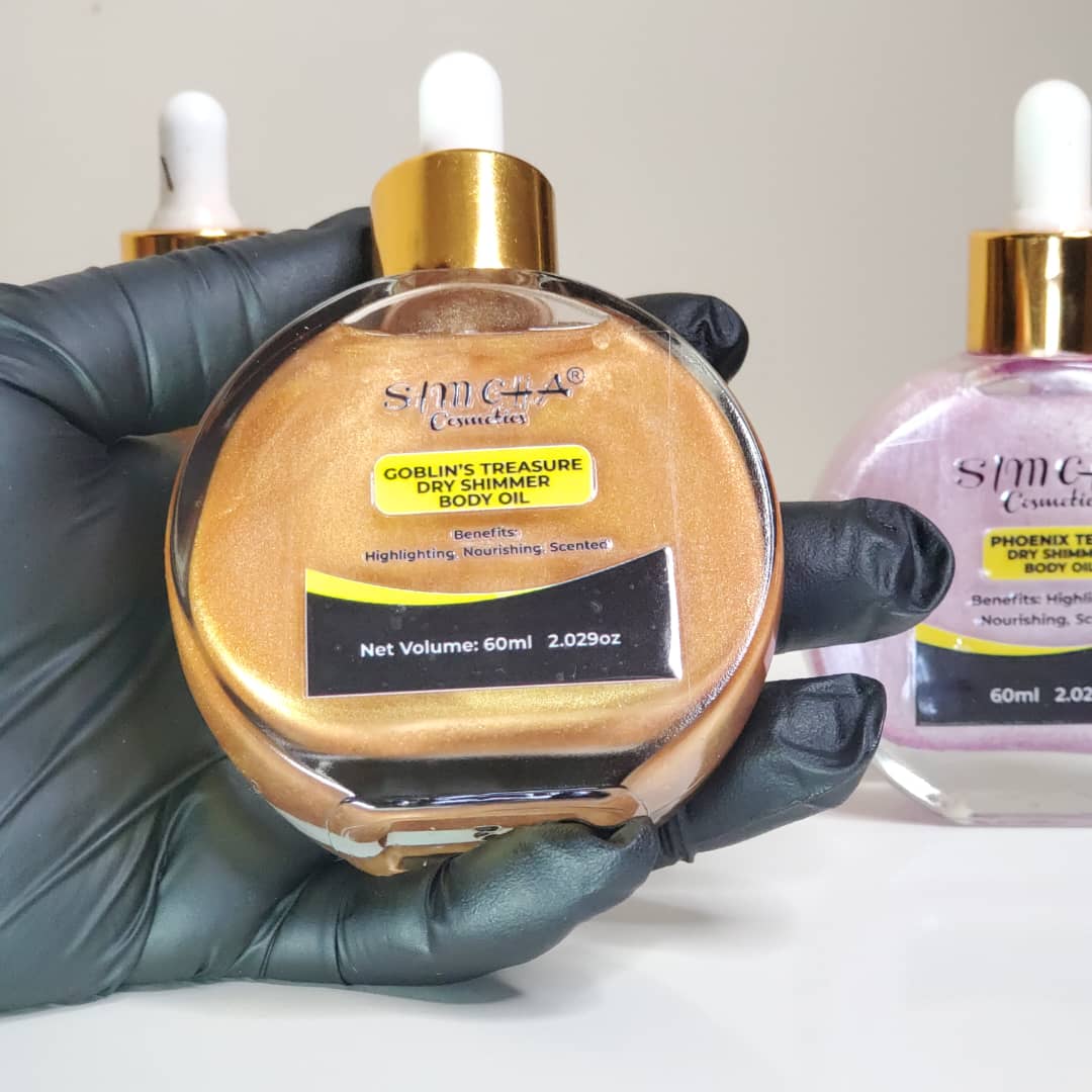 Dry shimmer body oil :
