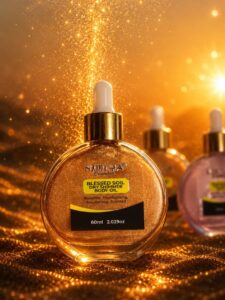 Blessed soil dry shimmer body oil